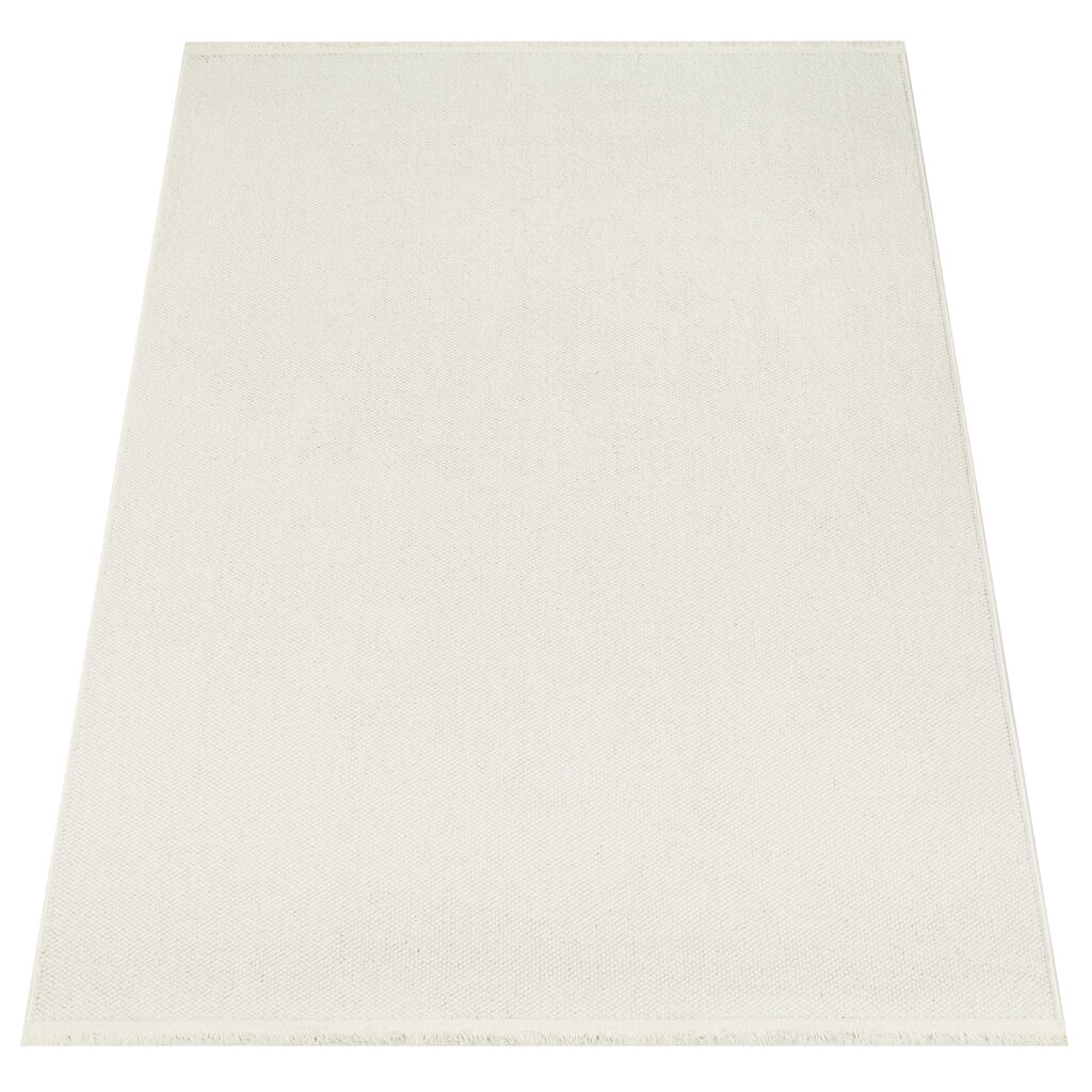 Tappeto Agra Crema Moderno con Frange