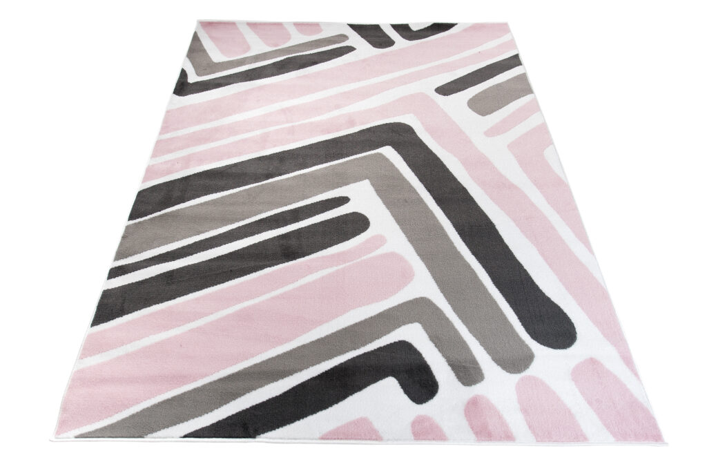 Tappeto Per Bambini Pinky Rosa Grigio Astratto