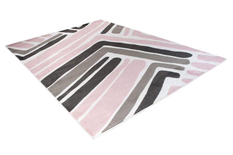 Tappeto Per Bambini Pinky Rosa Grigio Astratto