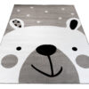 Tappeto Per Bambini Pinky Grigio Bianco Orsetto