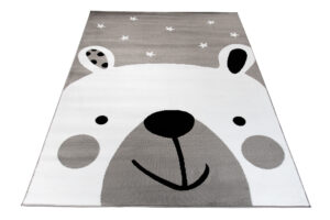 Tappeto Per Bambini Pinky Grigio Bianco Orsetto