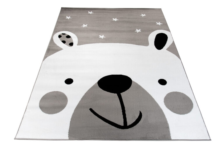 Tappeto Per Bambini Pinky Grigio Bianco Orsetto