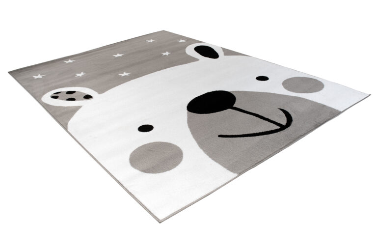 Tappeto Per Bambini Pinky Grigio Bianco Orsetto