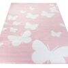 Tappeto Per Bambini Pinky Rosa Farfalle