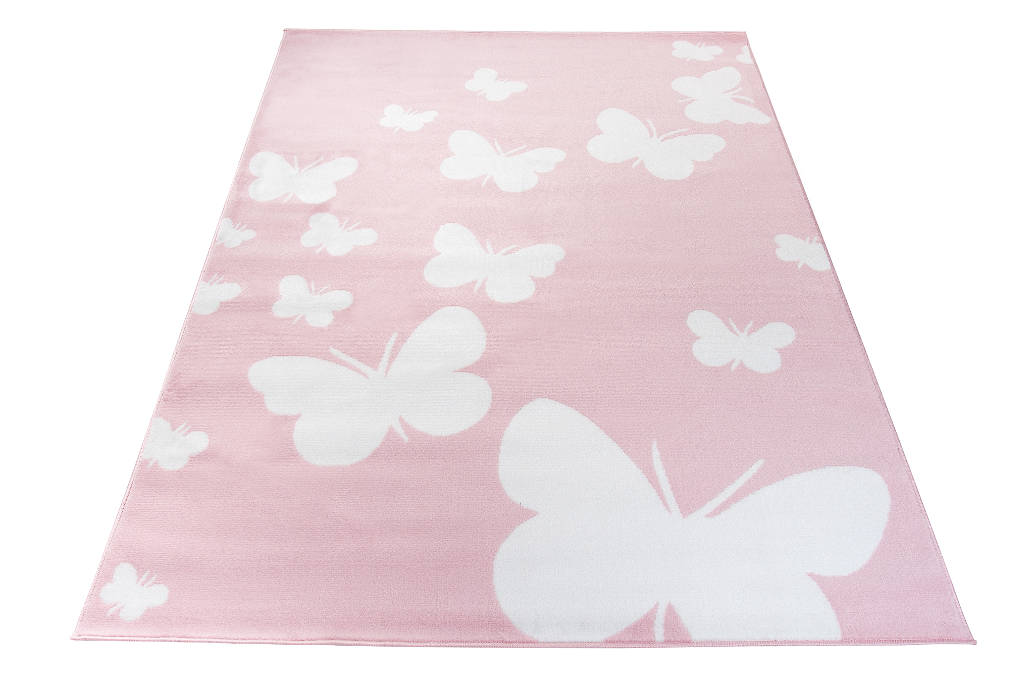 Tappeto Per Bambini Pinky Rosa Farfalle