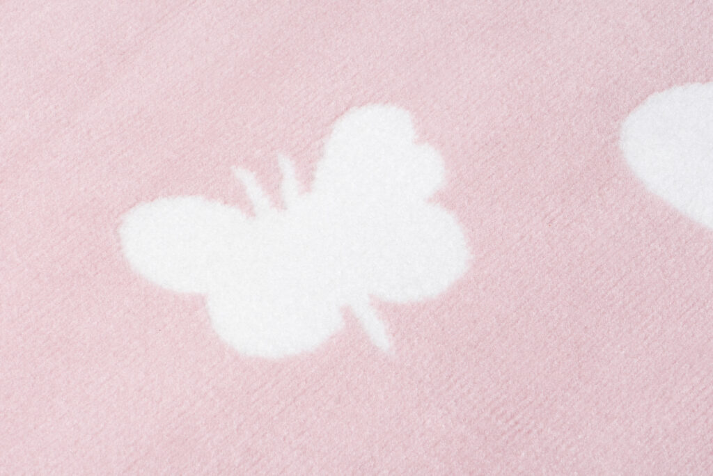 Tappeto Per Bambini Pinky Rosa Farfalle