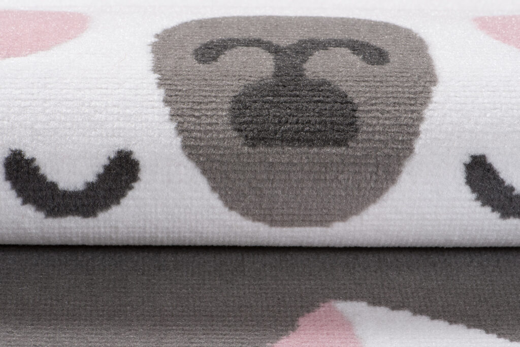 Tappeto Per Bambini Pinky Grigio Animali