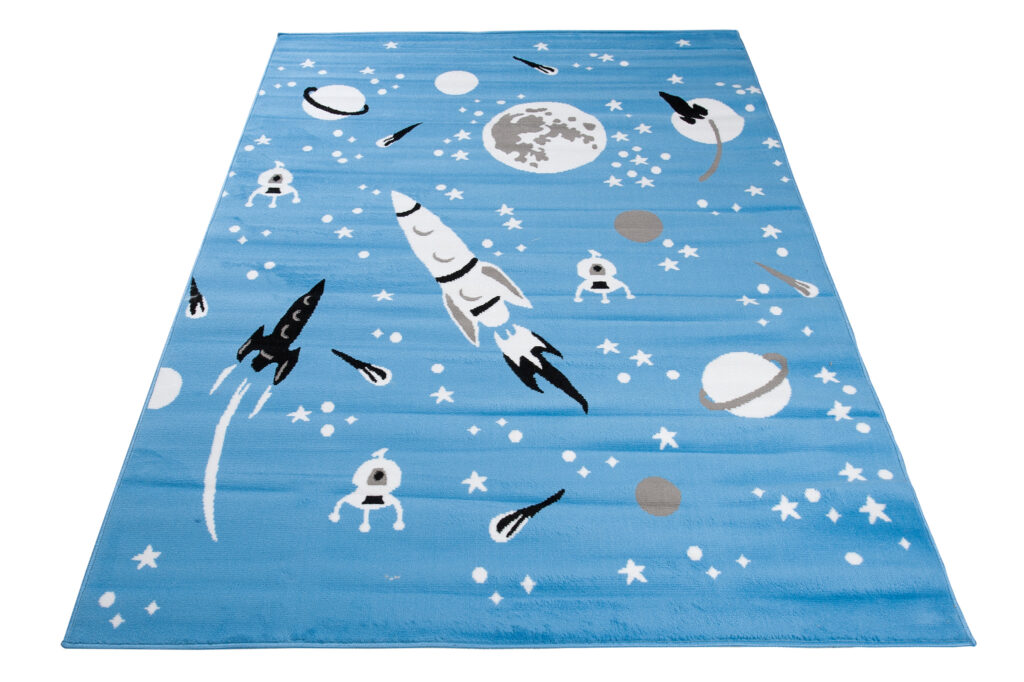 Tappeto Per Bambini Pinky Blu Cosmo