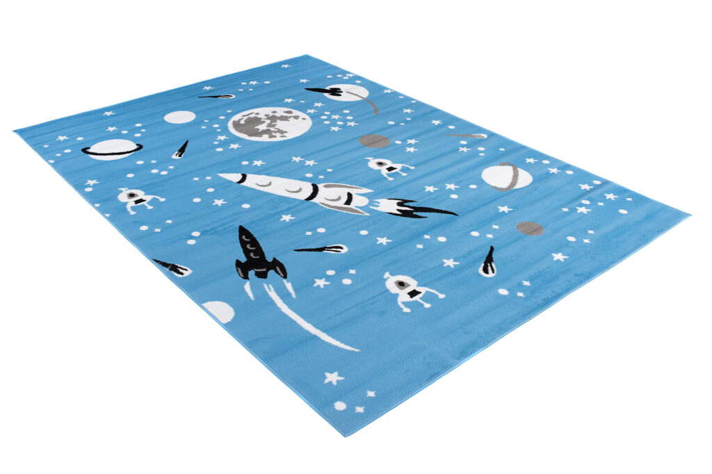 Tappeto Per Bambini Pinky Blu Cosmo