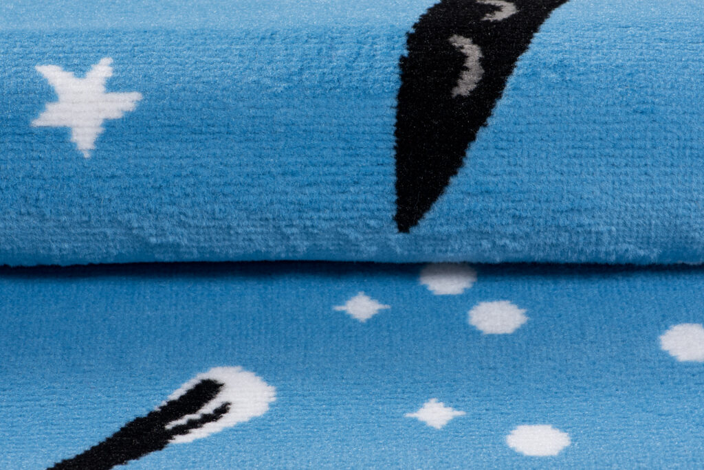 Tappeto Per Bambini Pinky Blu Cosmo
