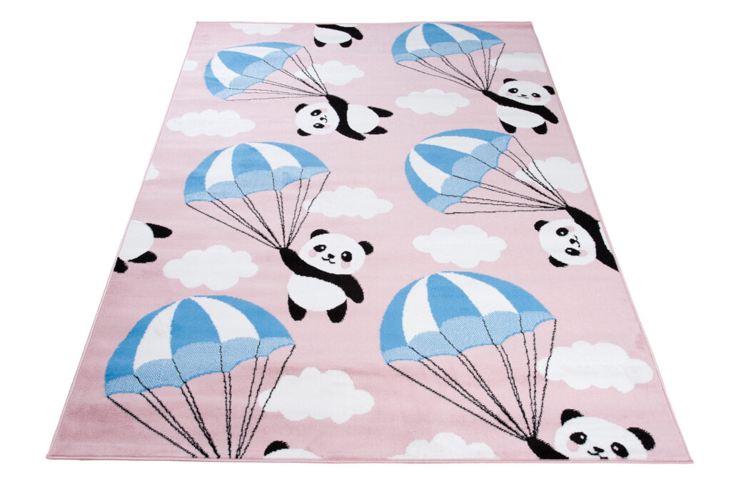 Tappeto Per Bambini Pinky Rosa Panda