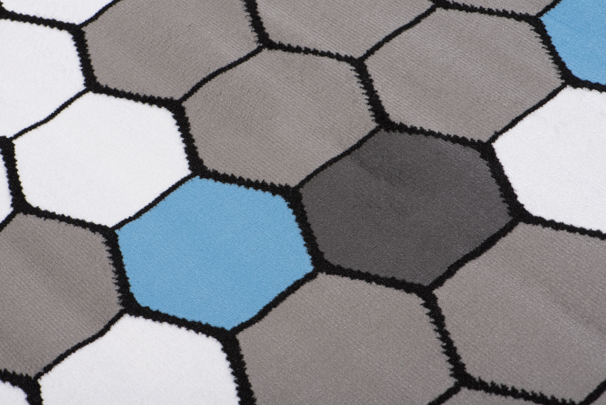 Tappeto Per Bambini Pinky Grigio Blu Esagoni