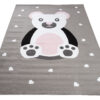 Tappeto Per Bambini Pinky Grigio Rosa Orsetto