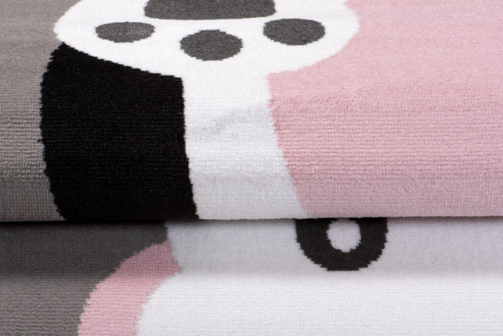 Tappeto Per Bambini Pinky Grigio Rosa Orsetto