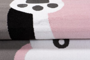 Tappeto Per Bambini Pinky Grigio Rosa Orsetto