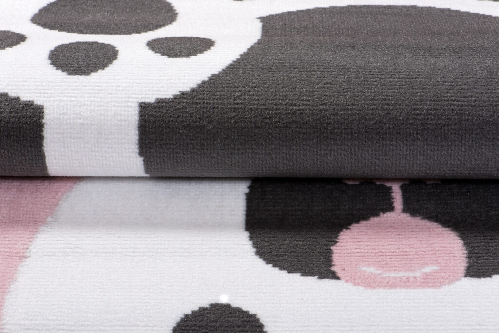 Tappeto Per Bambini Pinky Rosa Grigio Orsetto