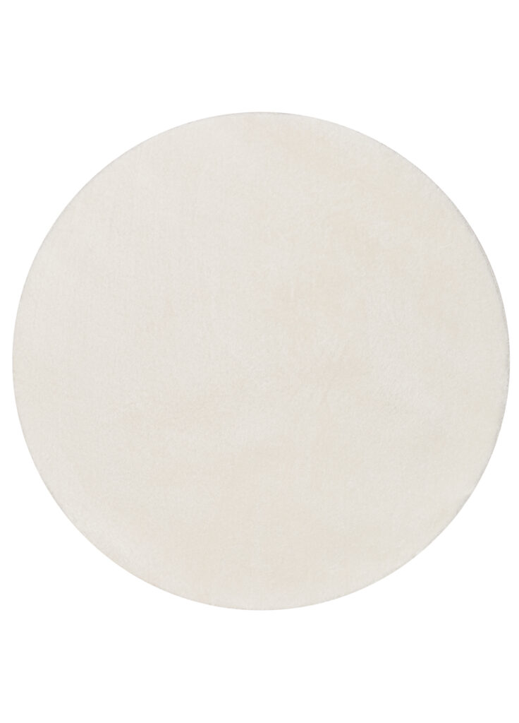 Tappeto Cuddle Rotondo Antiscivolo Crema Shaggy