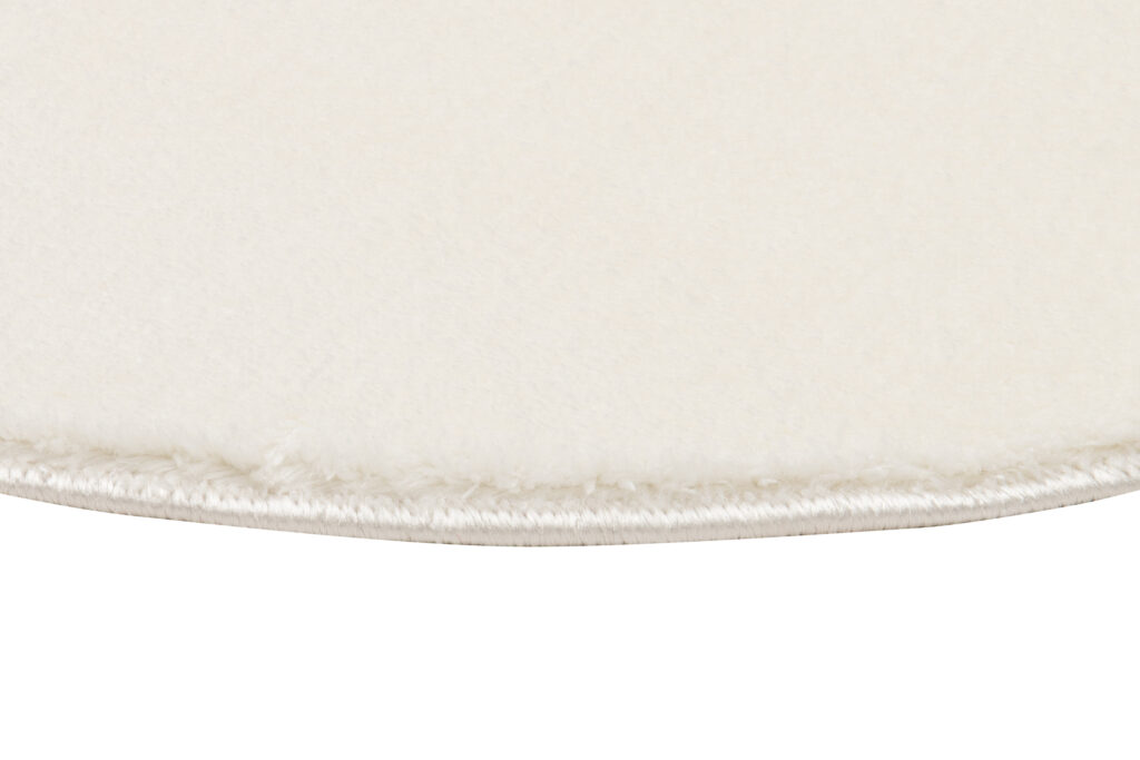 Tappeto Cuddle Rotondo Antiscivolo Crema Shaggy