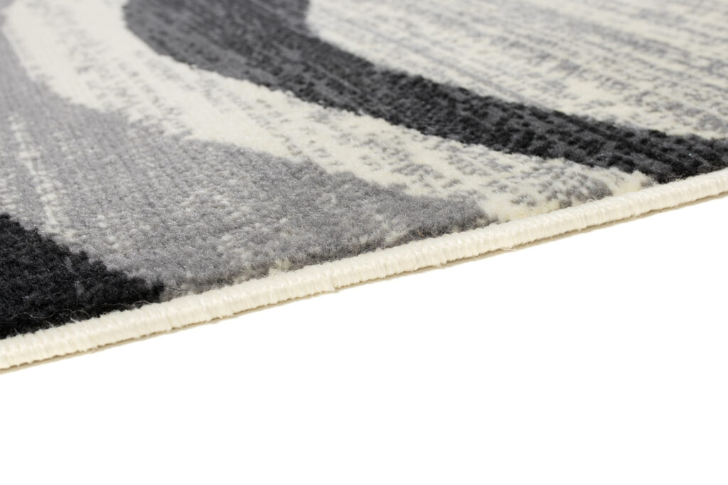 Tappeto Qmega Grigio Nero Moderno Occhi di Pavone