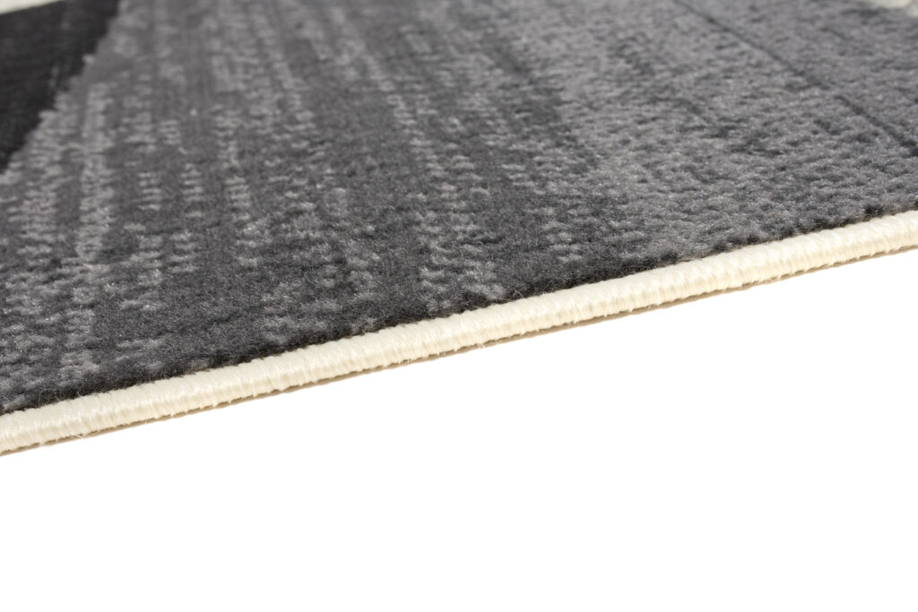 Tappeto Qmega Grigio Nero Geometrico Linee