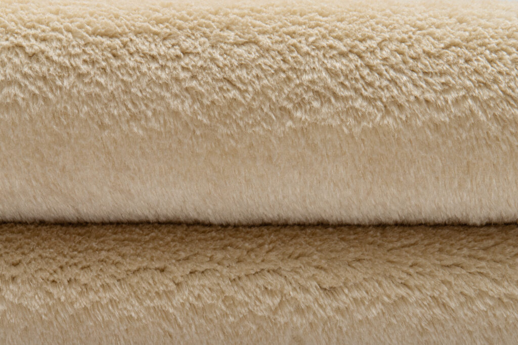 Tappeto Cuddle Rotondo Antiscivolo Beige Shaggy