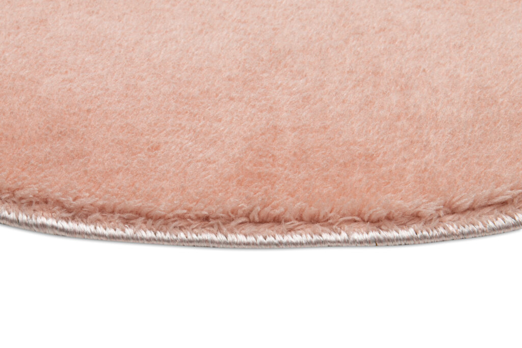 Tappeto Cuddle Rotondo Antiscivolo Rosa Shaggy
