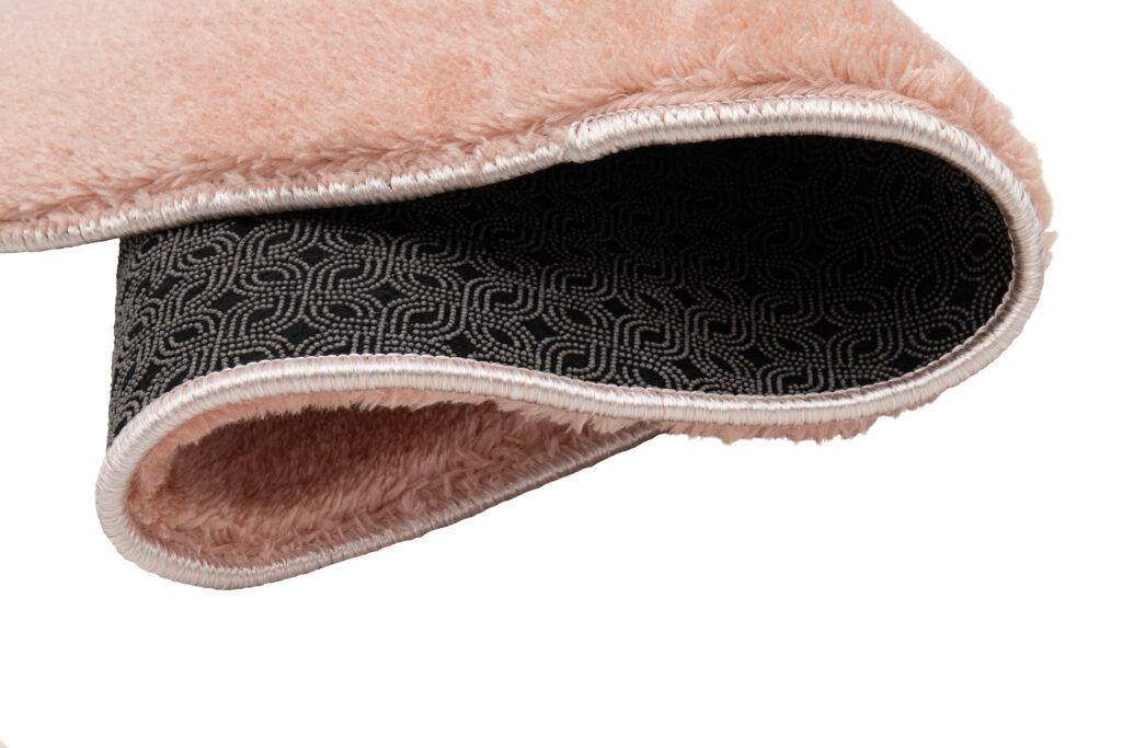 Tappeto Cuddle Rotondo Antiscivolo Rosa Shaggy