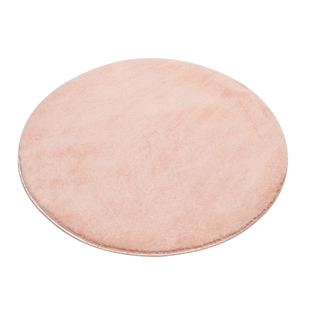 Tappeto Cuddle Rotondo Antiscivolo Rosa Shaggy