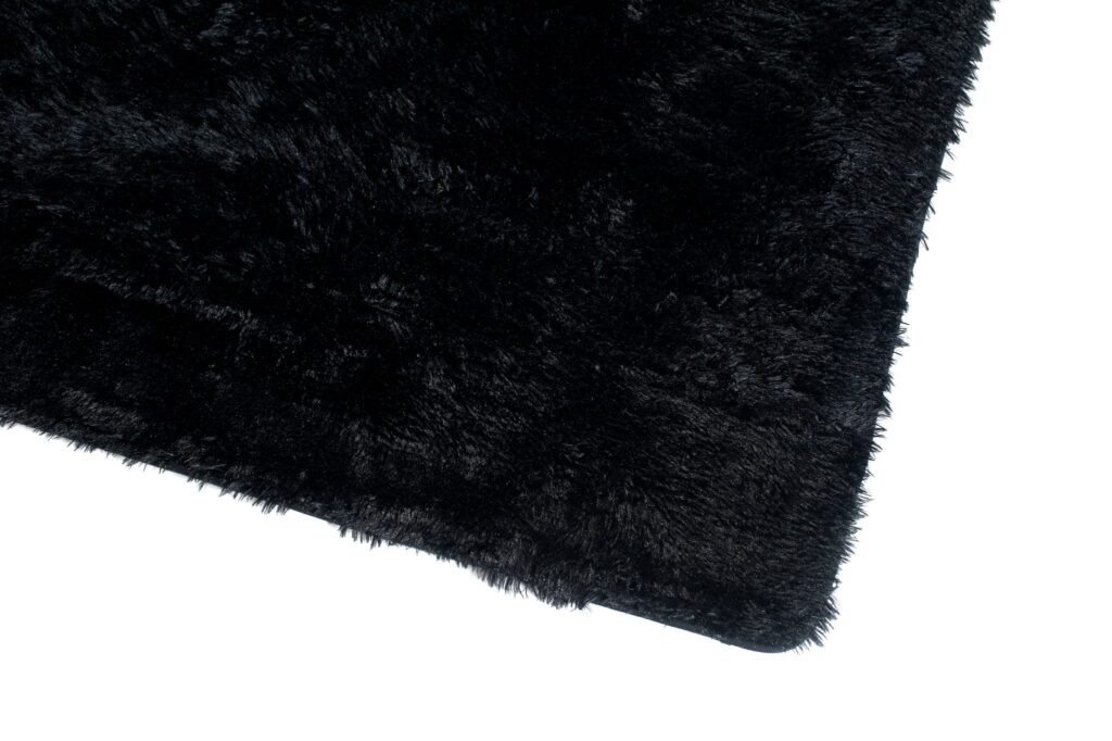 Tappeto Silk Antiscivolo Shaggy Nero