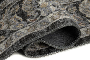 Tappeto Ritz Nero Grigio Floreale Ornamenti