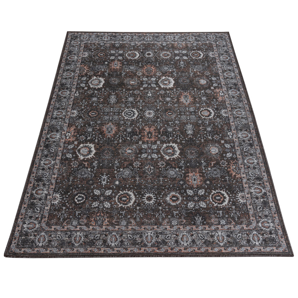 Tappeto Ritz Marrone Nero Ornamenti