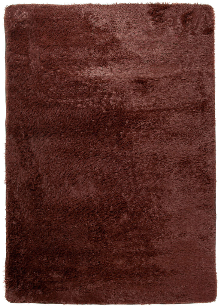 Tappeto Silk Antiscivolo Shaggy Marrone