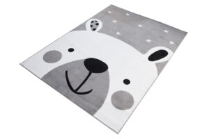 Tappeto Per Bambini Pinky Grigio Bianco Orsetto
