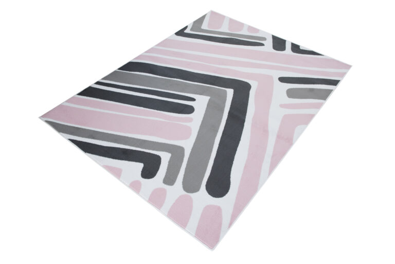 Tappeto Per Bambini Pinky Rosa Grigio Astratto