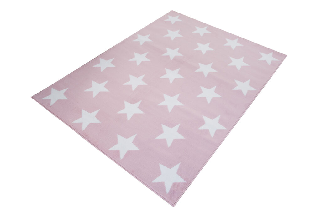 Tappeto Per Bambini Pinky Rosa Stelle
