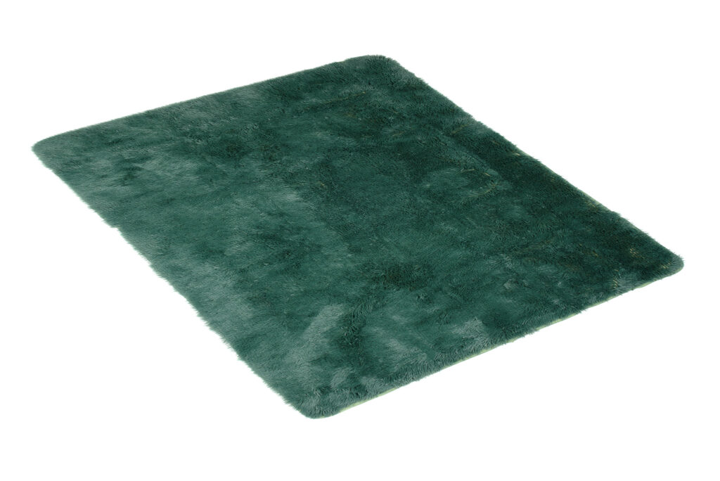 Tappeto Silk Antiscivolo Shaggy Verde Scuro