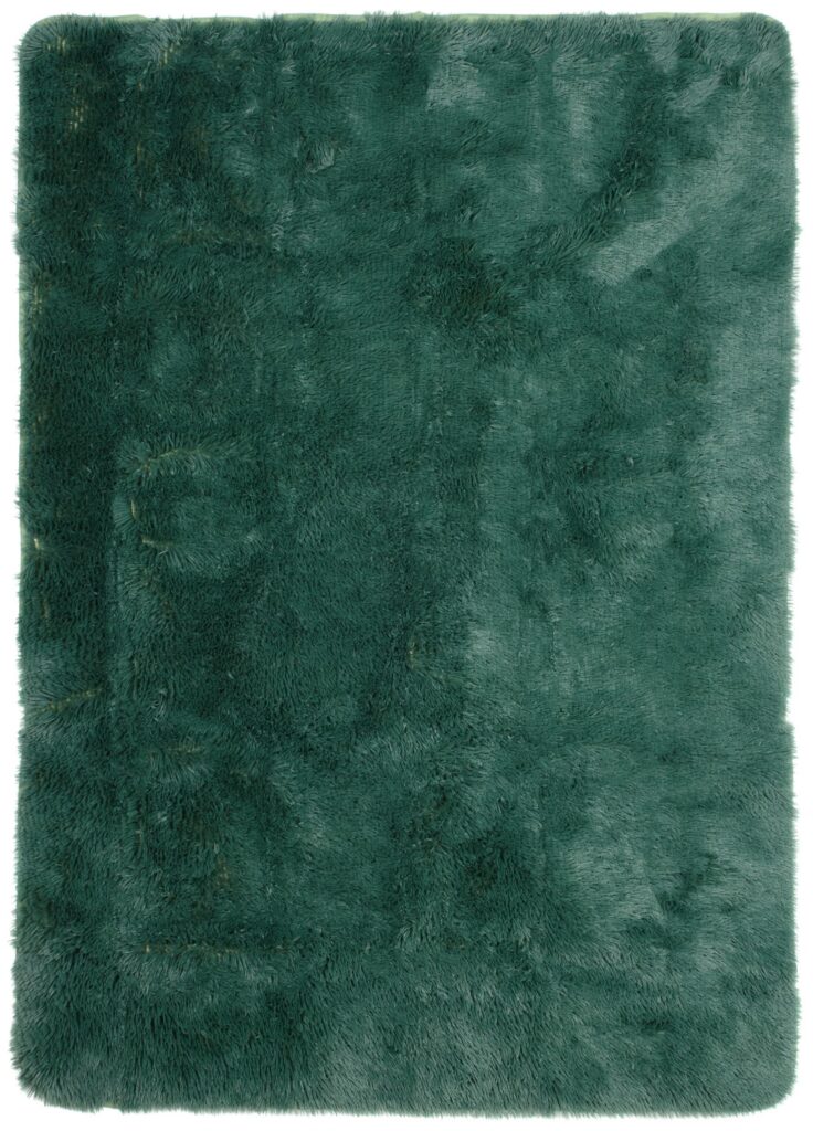 Tappeto Silk Antiscivolo Shaggy Verde Scuro