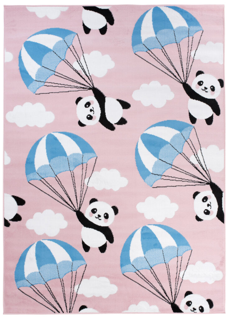 Tappeto Per Bambini Pinky Rosa Panda