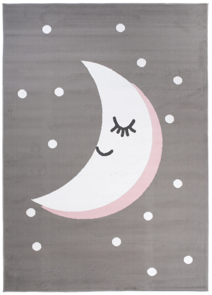 Tappeto Per Bambini Pinky Grigio Luna