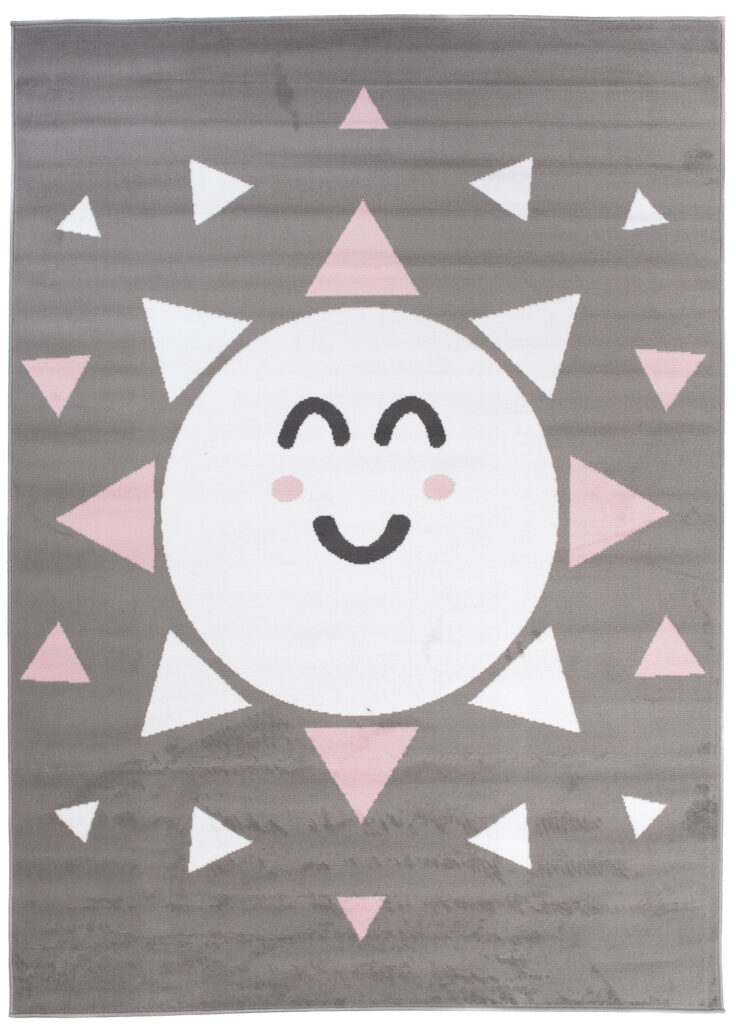 Tappeto Per Bambini Pinky Grigio Sole
