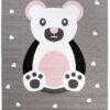 Tappeto Per Bambini Pinky Grigio Rosa Orsetto