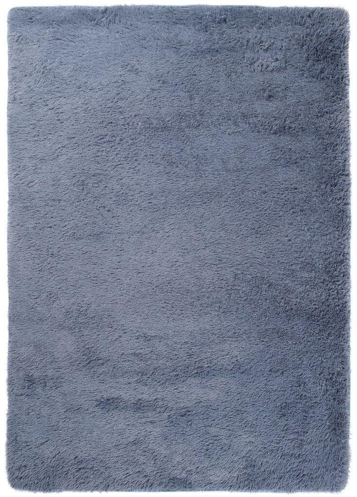 Tappeto Silk Antiscivolo Shaggy Grigio Blu