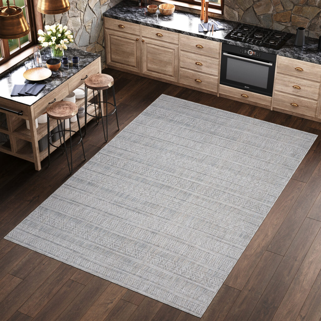 Tappeto Melissa Grigio Melange Etnico Interno Esterno