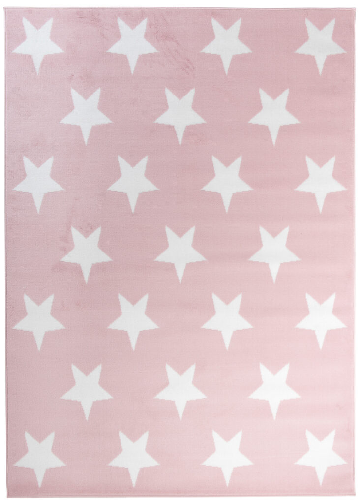 Tappeto Per Bambini Pinky Rosa Stelle