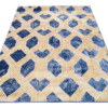 Tappeto Shine Blu Scuro Oro Geometrico Effetto 3D