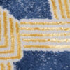 Tappeto Shine Blu Scuro Oro Geometrico Effetto 3D