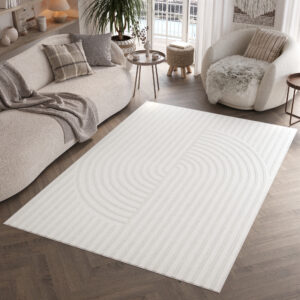 Tappeto Hygge Bianco Sporco Linee