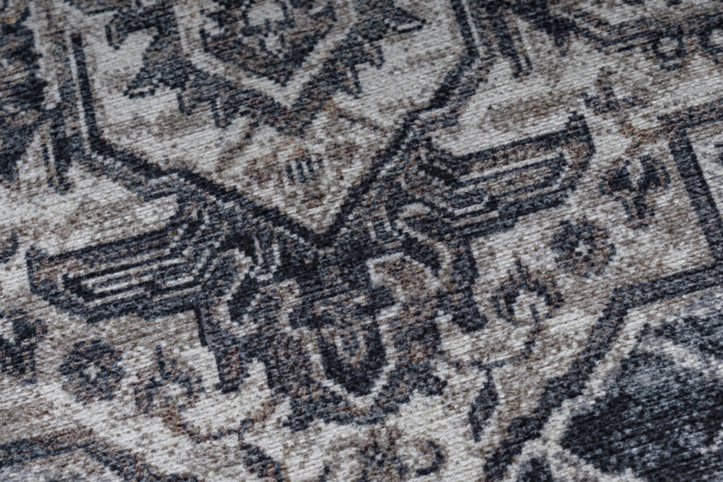 Tappeto Ritz Blu Navy Grigio Vintage Rosetta