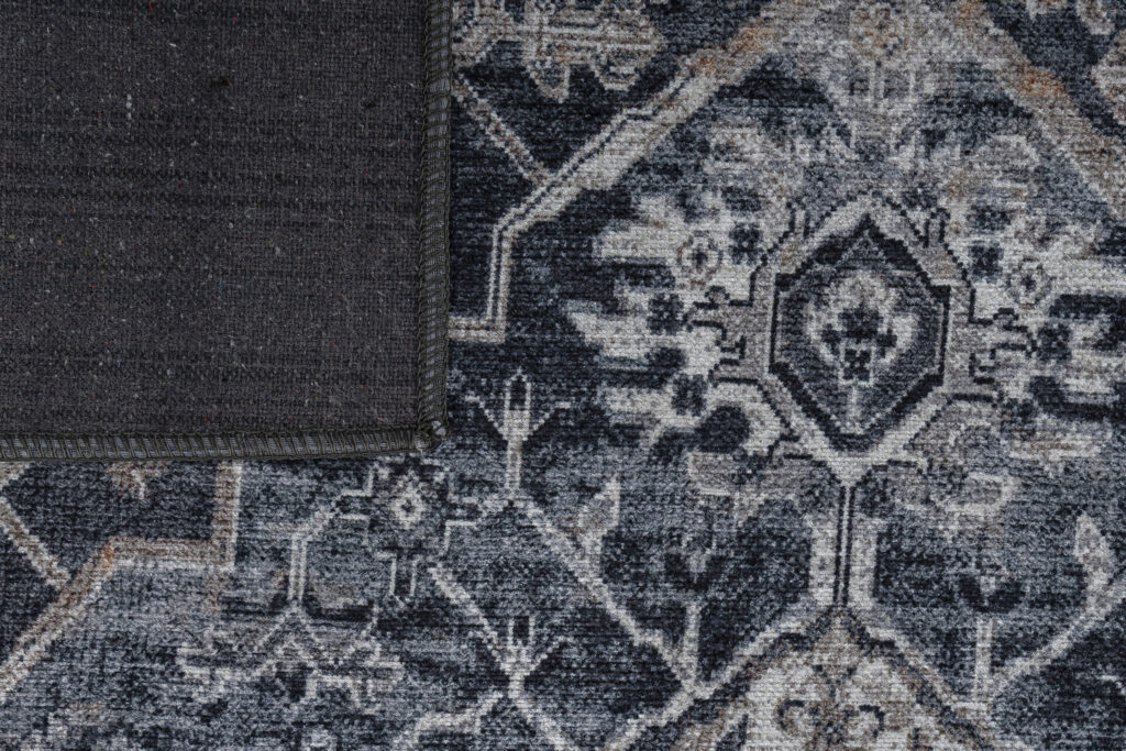 Tappeto Ritz Blu Navy Grigio Vintage Rosetta