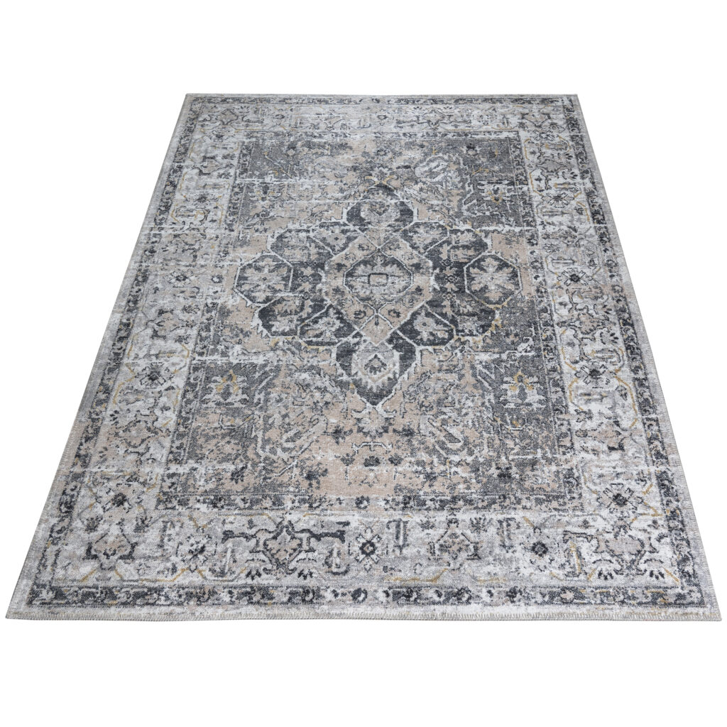 Tappeto Ritz Grigio Beige Vintage Rosetta